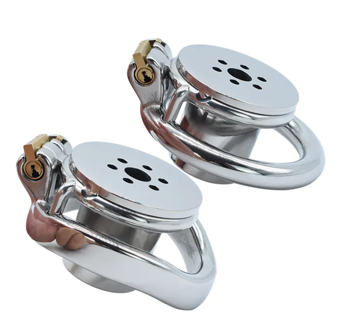 metal inverted chastity cage small negative cock cage with metal catheter tube for men and sissy