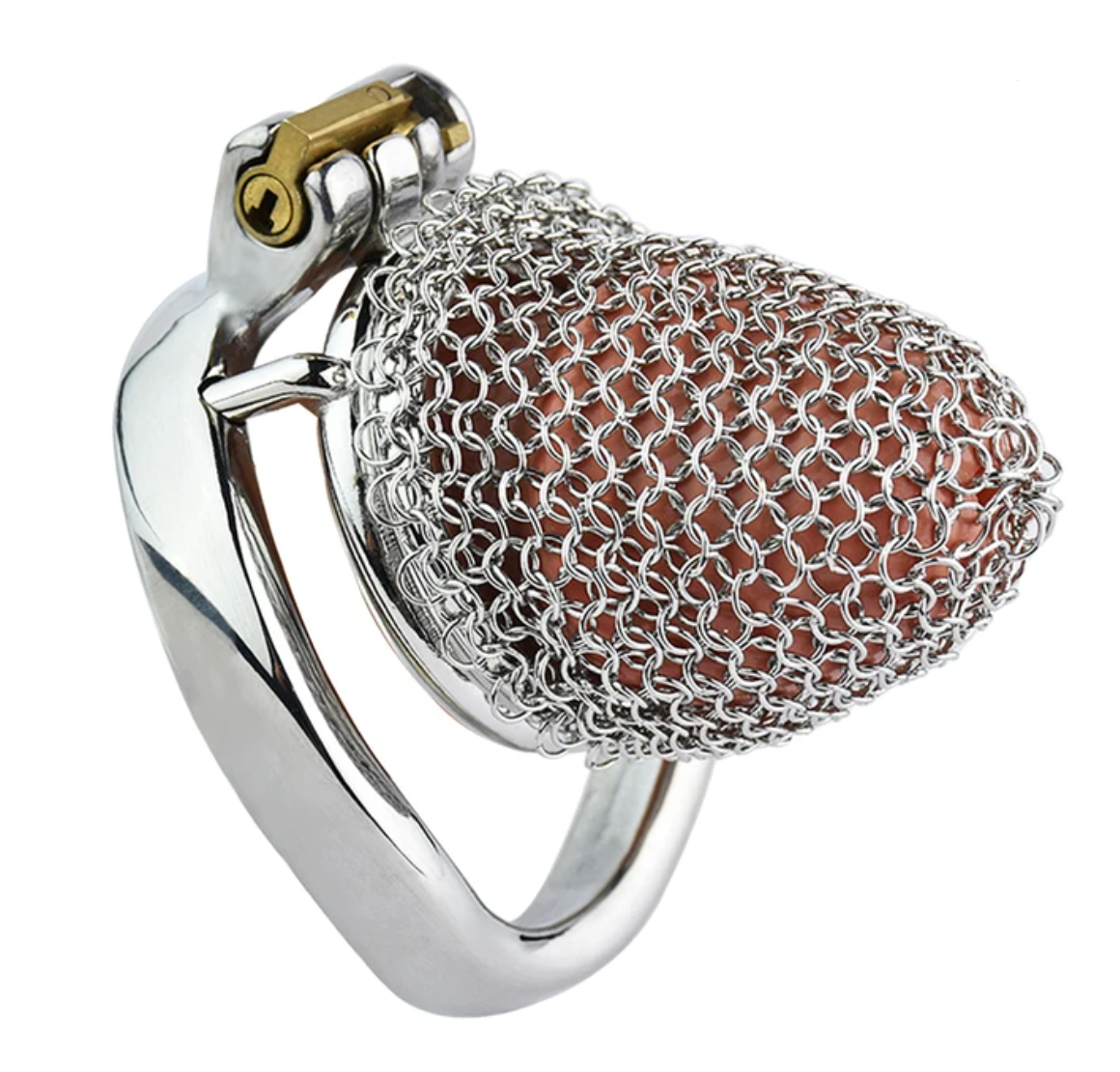 Zachte kleine metalen Peniskooi voor mannen holle mesh penishuls - 50 mm