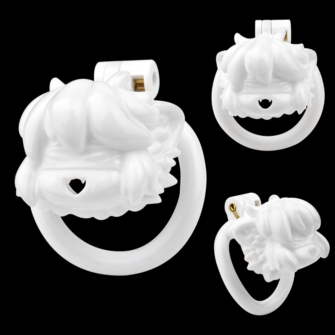 Small 3D Printed Anime Chastity Cage with Strap Kawaii Cartoon Cock Cage