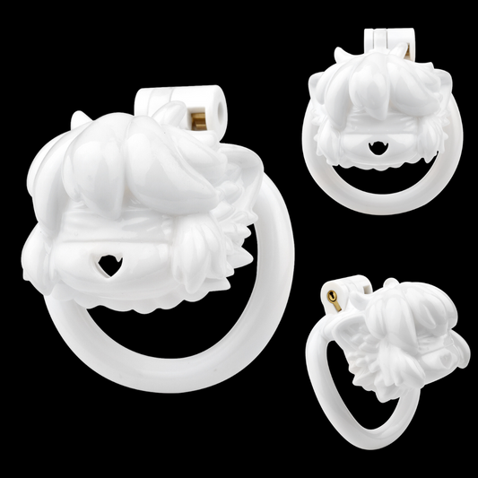 Small 3D Printed Anime Chastity Cage with Strap Kawaii Cartoon Cock Cage