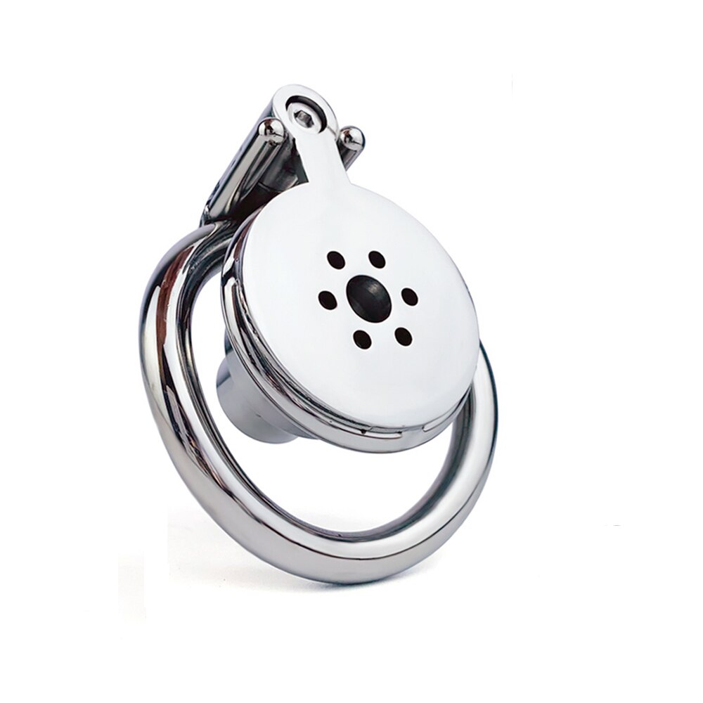 Inverted Chastity Cage with Removable Urethral Plug - Negative Cock Cage in Stainless Steel