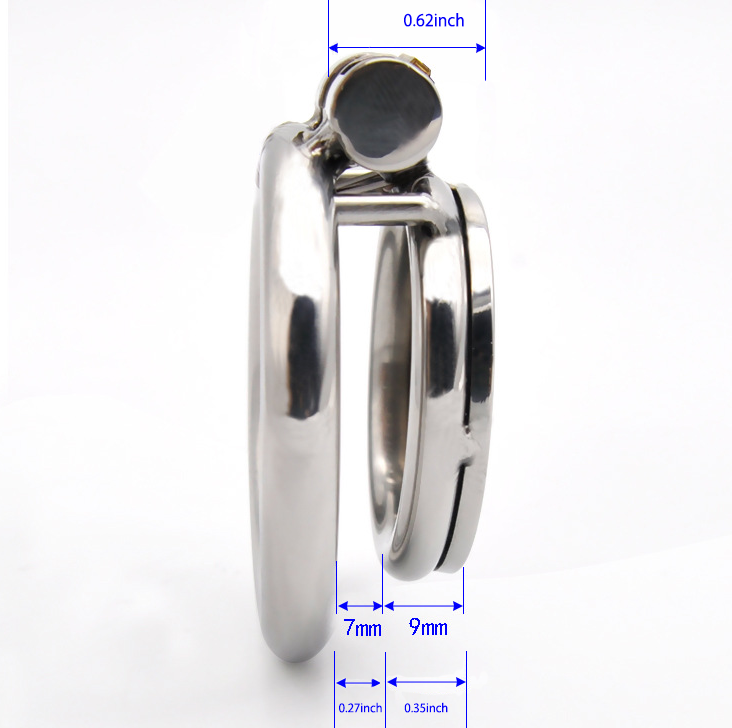 Flat Penis Cage Chastity Device for Men with Silicone Urethral Catheter - InvertedChastity
