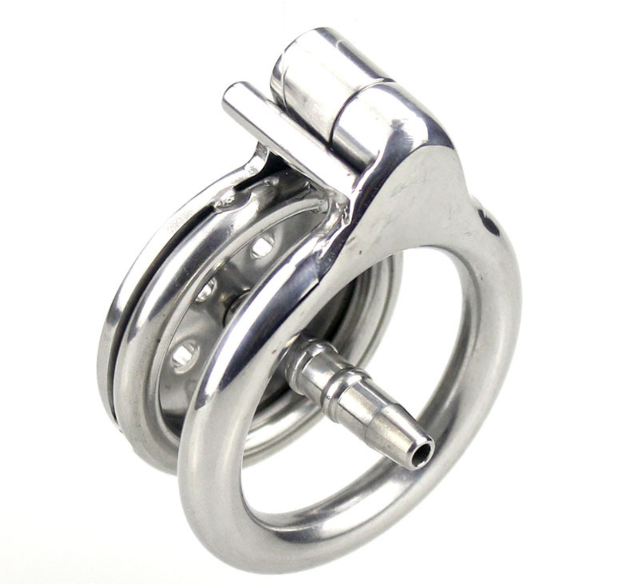 Flat Penis Cage Chastity Device for Men with Silicone Urethral Catheter - InvertedChastity