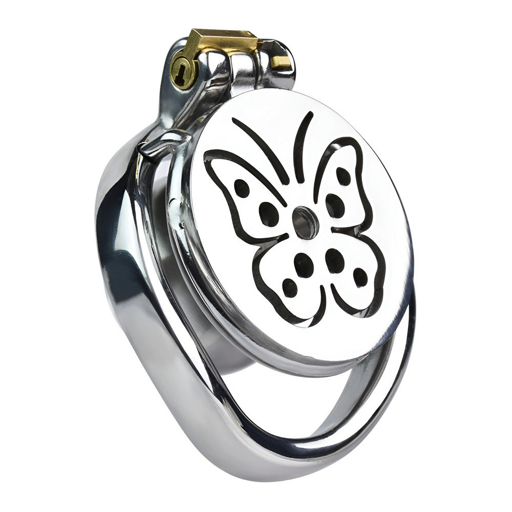 2024 NEW Butterfly Inverted Chastity Cage with Removable Soft Catheter Negative Cock Cage