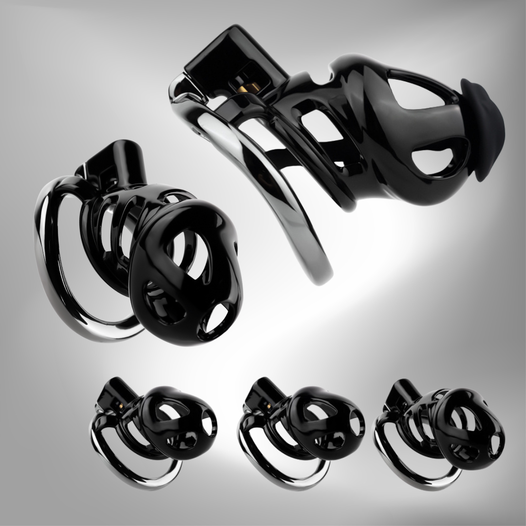 Resin & Aluminum Alloy Ventilated Cobra Chastity Cage