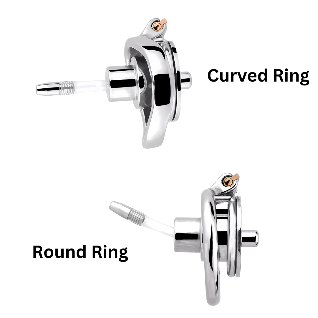 Inverted Chastity Cage with Dildo and Silicone Urethral Tube - InvertedChastity
