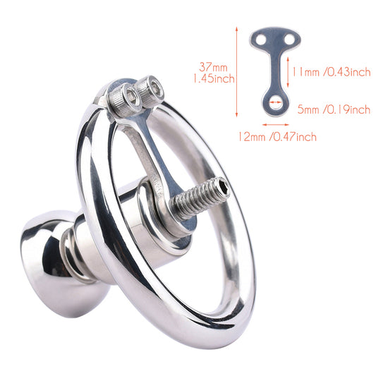 Negative Inverted chastity cage with Stainless Steel Cylinder - InvertedChastity