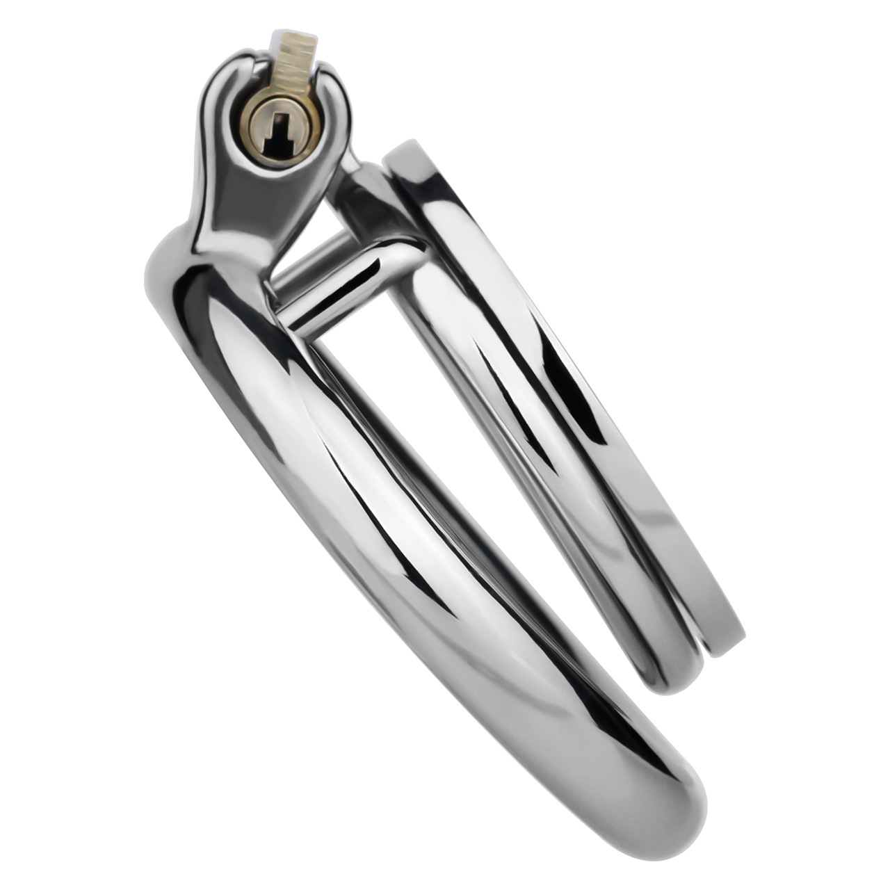 Chic Steel Butterfly Flat Chastity Cage for Sissy Training Urethral Cock Lock BDSM Toy for Men