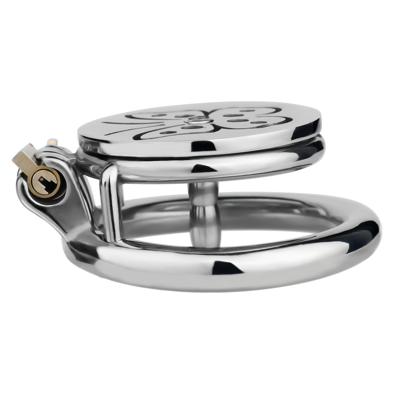Chic Steel Butterfly Flat Chastity Cage for Sissy Training Urethral Cock Lock BDSM Toy for Men