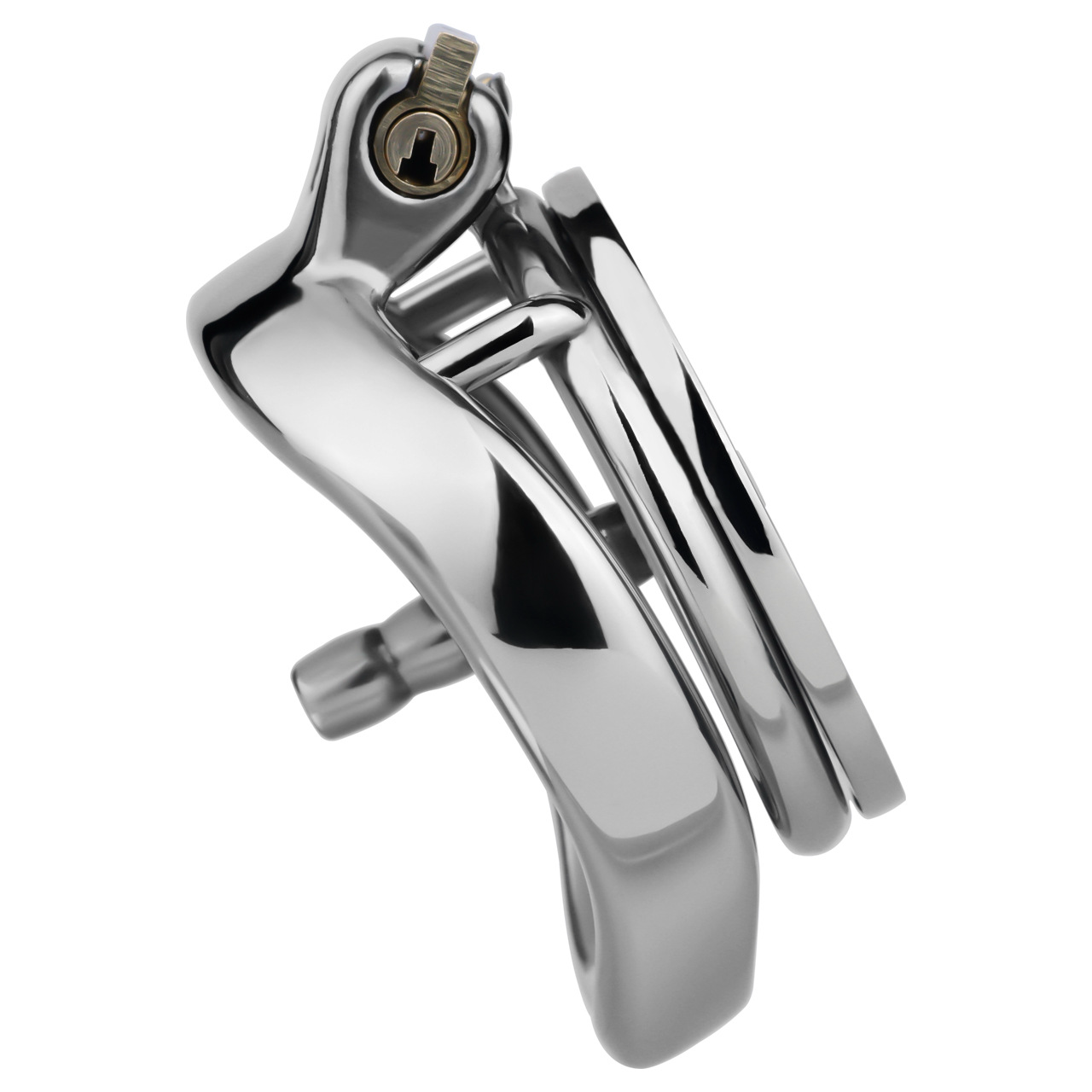 Chic Steel Butterfly Flat Chastity Cage for Sissy Training Urethral Cock Lock BDSM Toy for Men