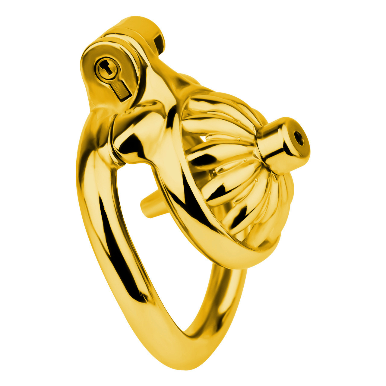 Gold Sunflower Tiny Chastity Cage Small Metal CockCage For Men Sissy Gay