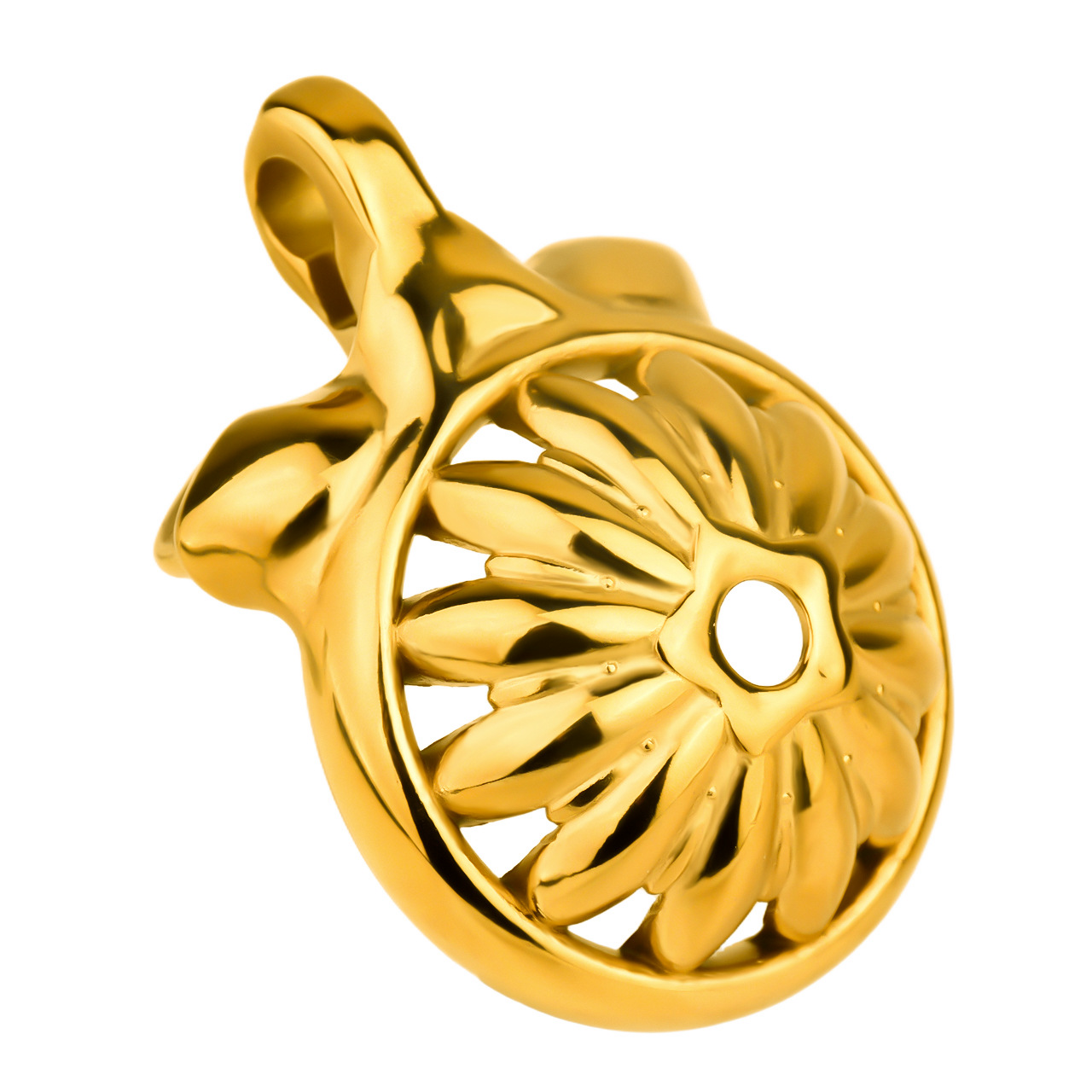 Gold Sunflower Tiny Chastity Cage Small Metal CockCage For Men Sissy Gay