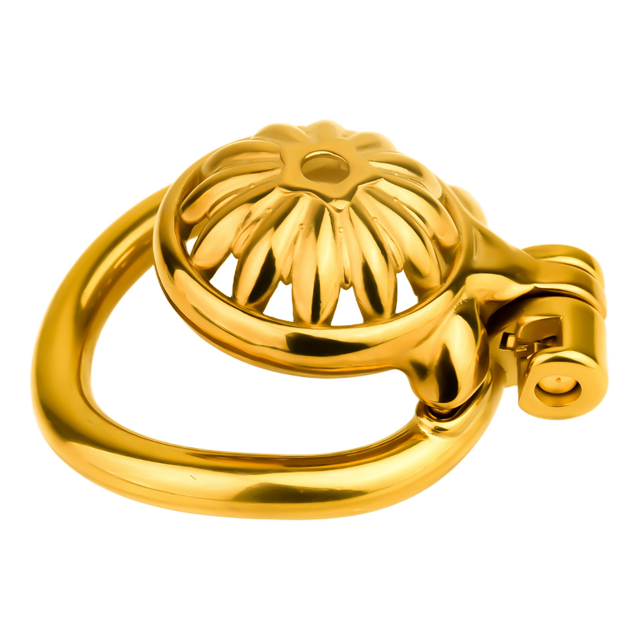 Gold Sunflower Tiny Chastity Cage Small Metal CockCage For Men Sissy Gay