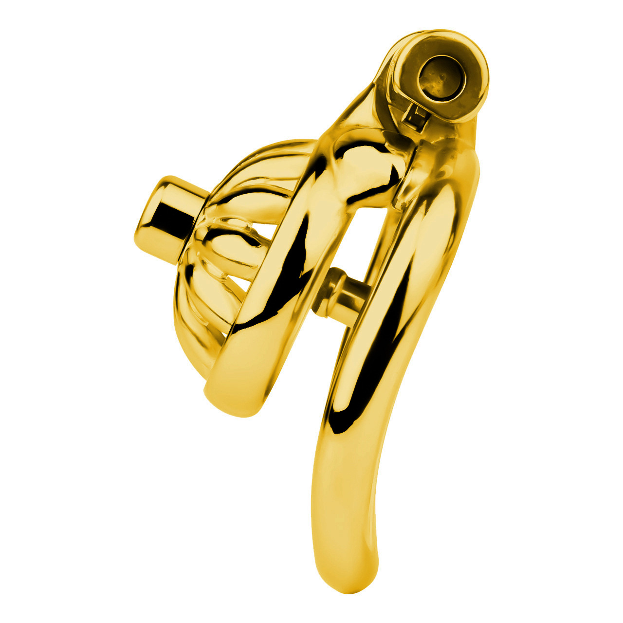 Gold Sunflower Tiny Chastity Cage Small Metal CockCage For Men Sissy Gay