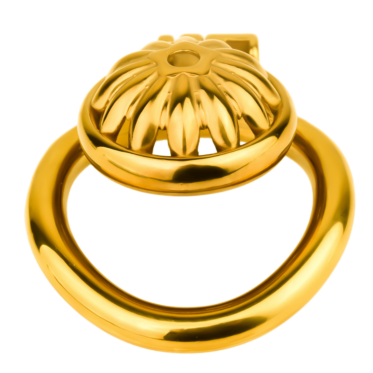 Gold Sunflower Tiny Chastity Cage Small Metal CockCage For Men Sissy Gay