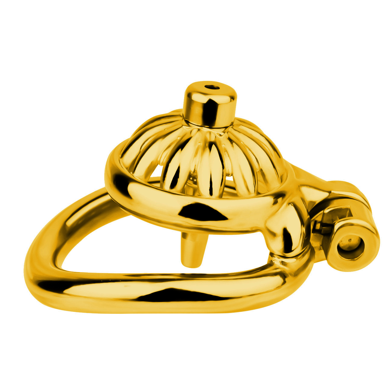 Gold Sunflower Tiny Chastity Cage Small Metal CockCage For Men Sissy Gay