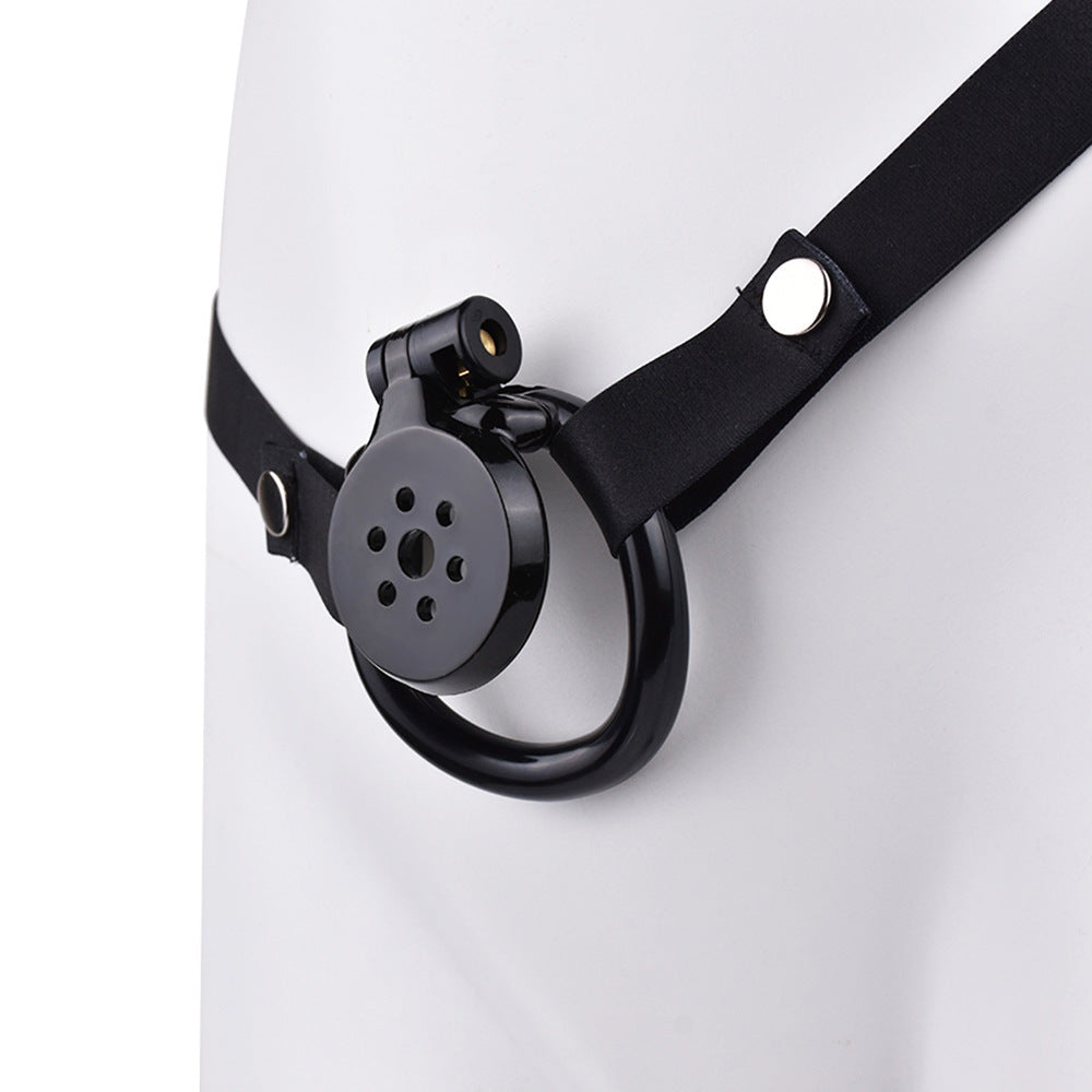NEW Resin Flat Chastity Cage Belt with Metal Catheter-InvertedChastity