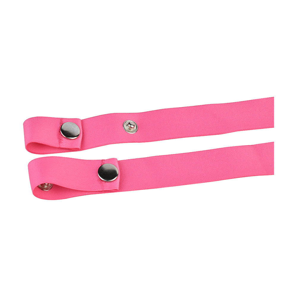 tiny pink flat chastity cage for sissy ladyboy with strap and metal catheter tube