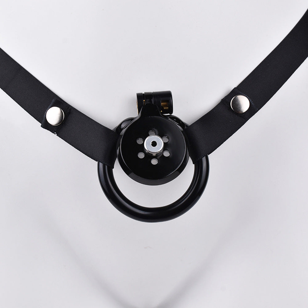 NEW Resin Flat Chastity Cage Belt with Metal Catheter-InvertedChastity