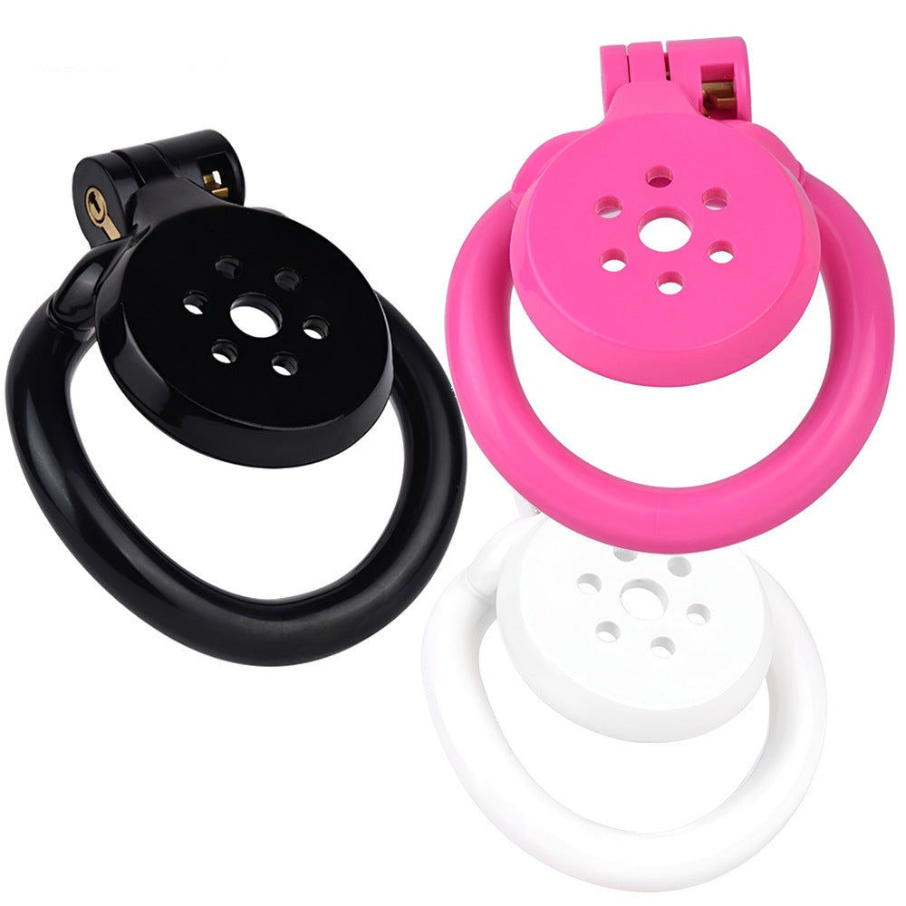 NEW Resin Flat Chastity Cage Belt with Metal Catheter-InvertedChastity
