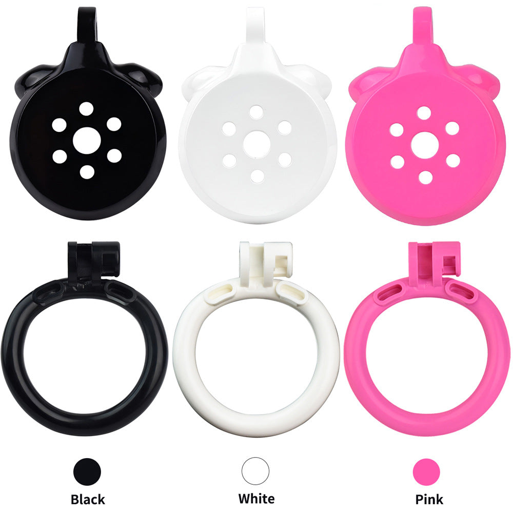 NEW Resin Flat Chastity Cage Belt with Metal Catheter-InvertedChastity