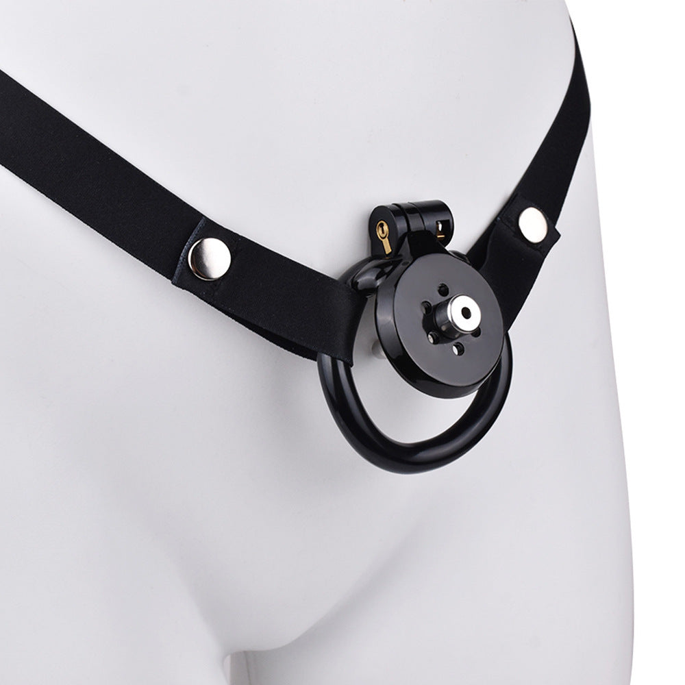 NEW Resin Flat Chastity Cage Belt with Metal Catheter-InvertedChastity