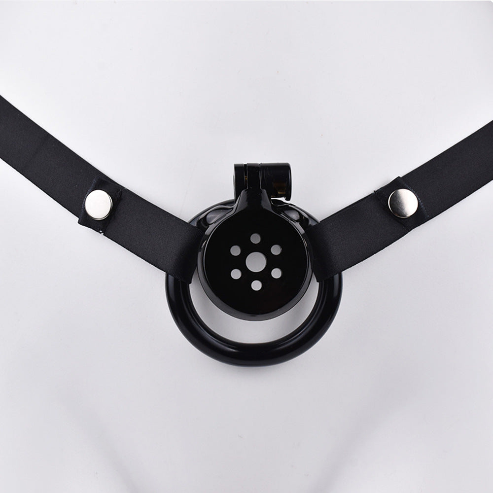 NEW Resin Flat Chastity Cage Belt with Metal Catheter-InvertedChastity