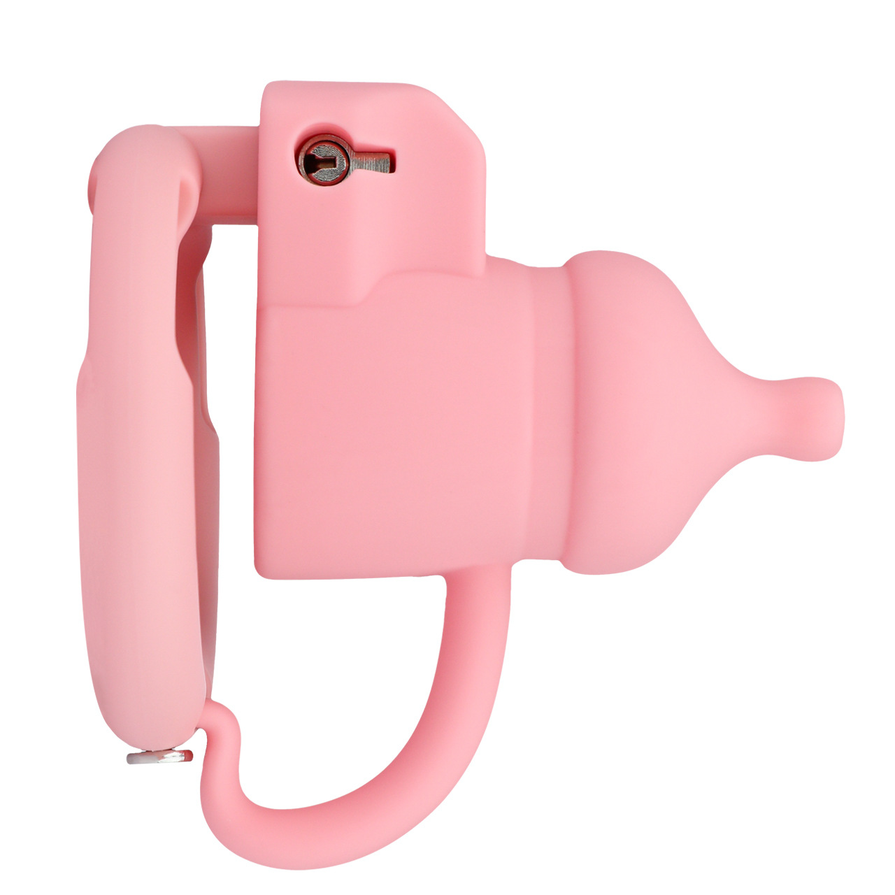 Silicone Baby Bottle Chastity Cage Soft Touch Comfy Cock Lock for Men and Sissy