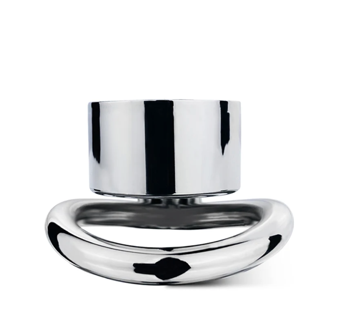 Small Flat Chastity Cage with Metal Catheter Urethral Sounding Tube