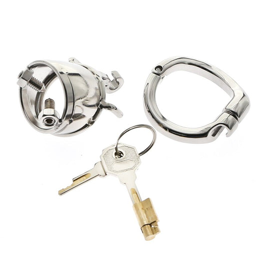 Adjustable Spiked Cock Cage For Men - Super Short Spiked Chastity Cage in Stainless Steel