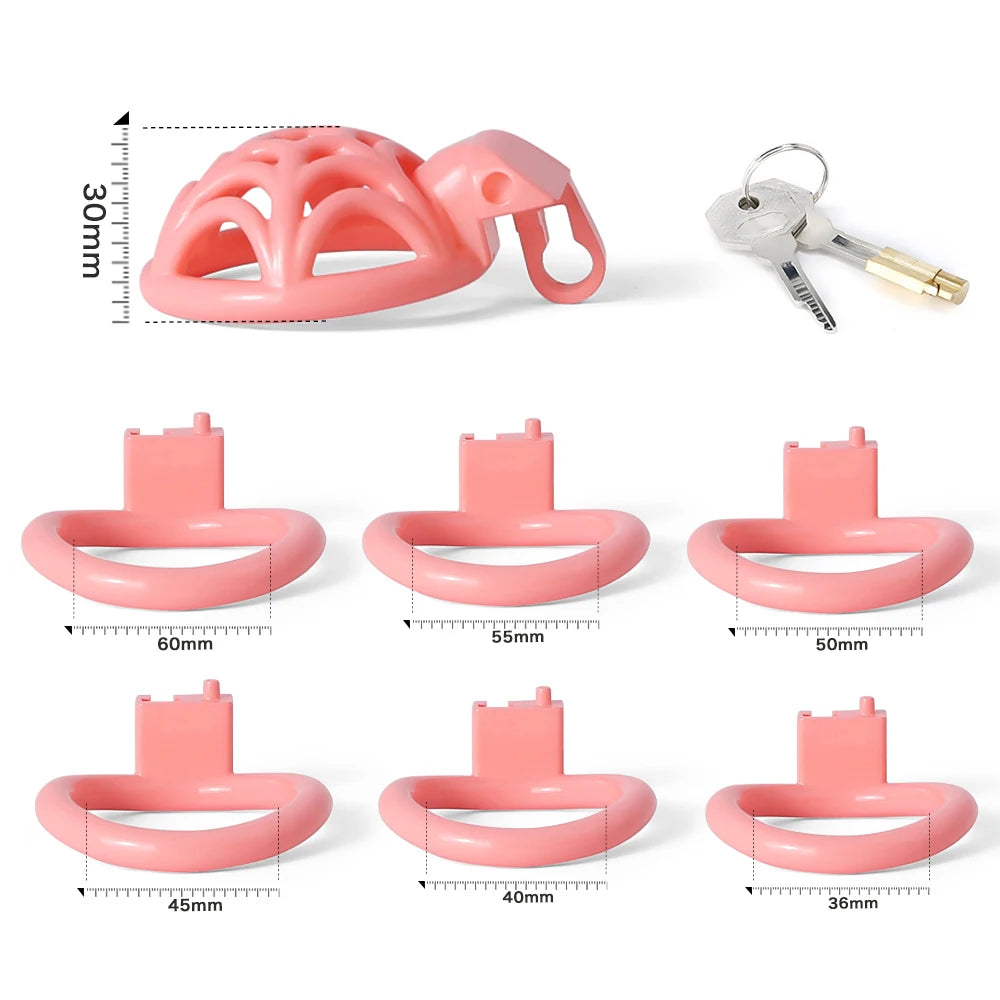 Micro Superlight 3D Printed Resin Spidernet Chastity Cage