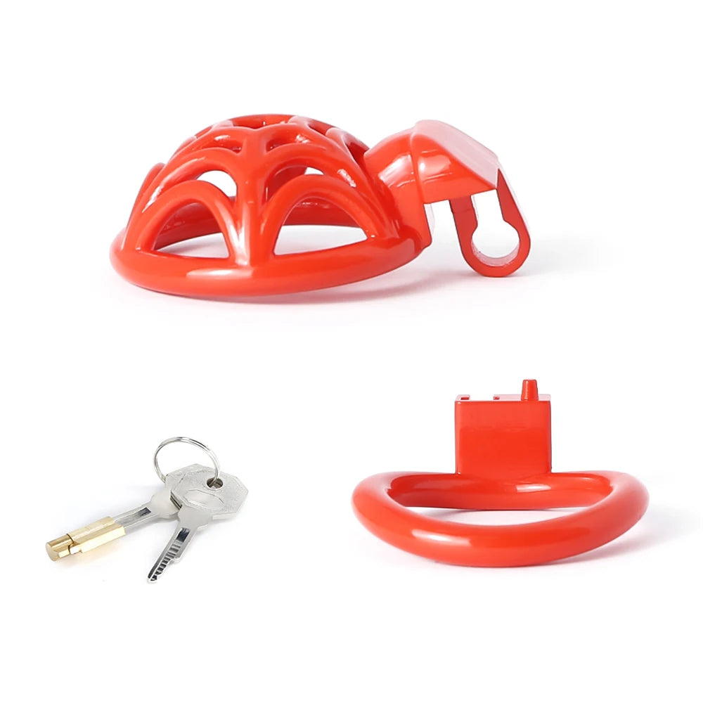 Micro Superlight 3D Printed Resin Spidernet Chastity Cage