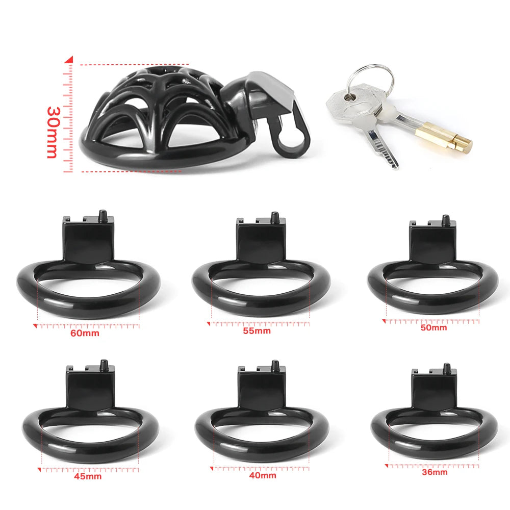 Micro Superlight 3D Printed Resin Spidernet Chastity Cage