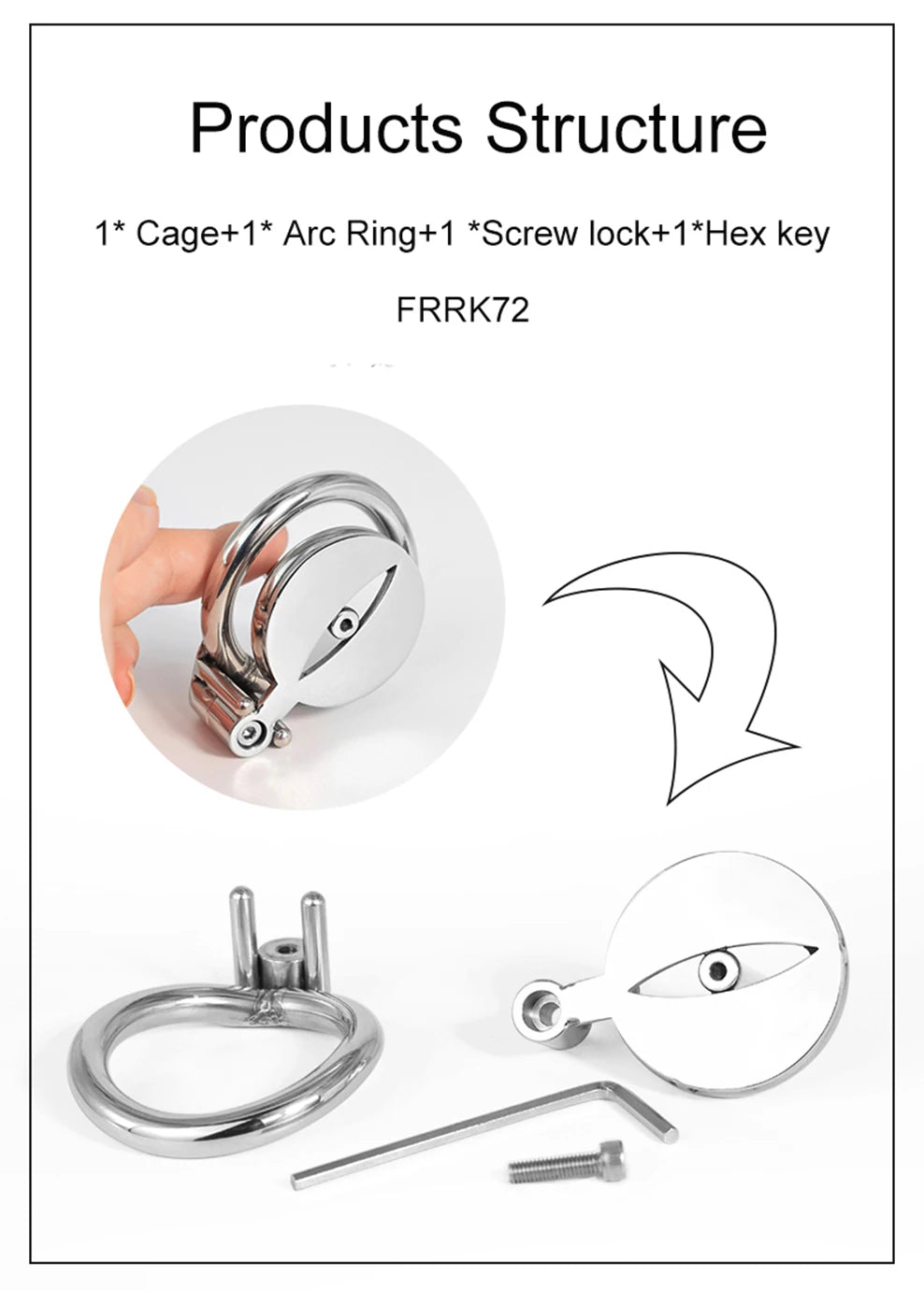 Pussy Hole Small Stainless Steel Male Chastity Cage With Urethral Catheter