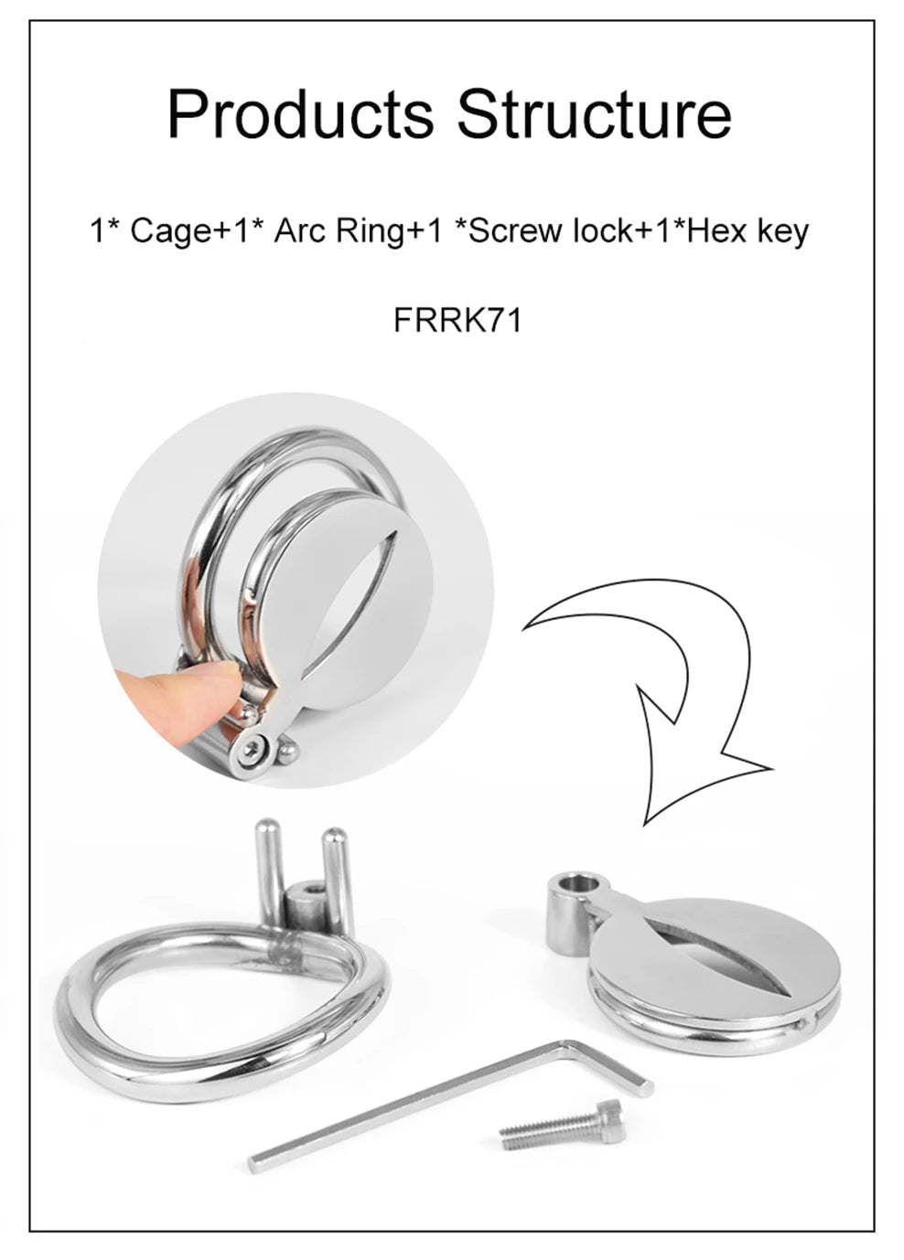 Pussy Hole Small Stainless Steel Male Chastity Cage With Urethral Catheter