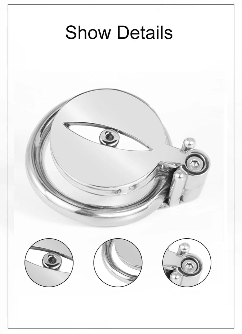 Pussy Hole Small Stainless Steel Male Chastity Cage With Urethral Catheter