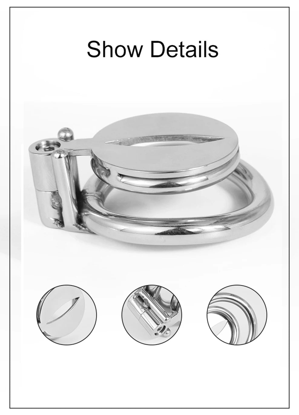 Pussy Hole Small Stainless Steel Male Chastity Cage With Urethral Catheter