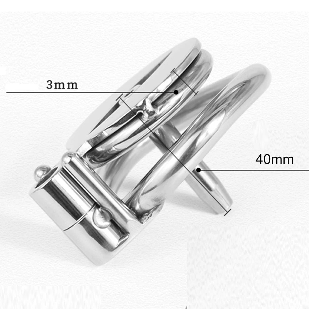 Pussy Hole Small Stainless Steel Male Chastity Cage With Urethral Catheter