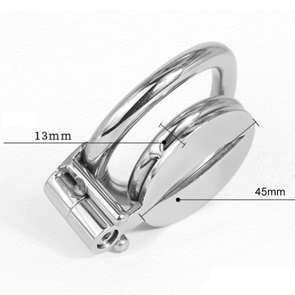 Pussy Hole Small Stainless Steel Male Chastity Cage With Urethral Catheter