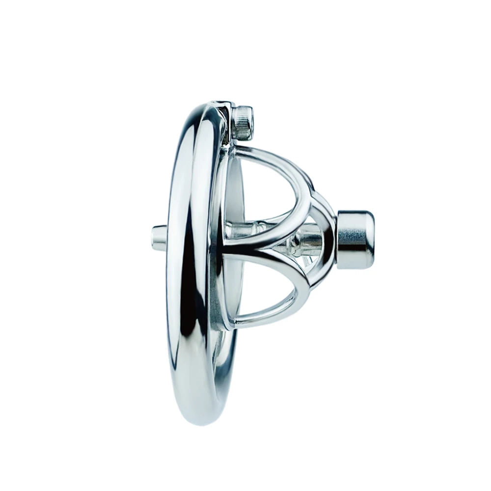 Stainless Steel Negative Chastity Cage with Removable Metal Urethral Tube