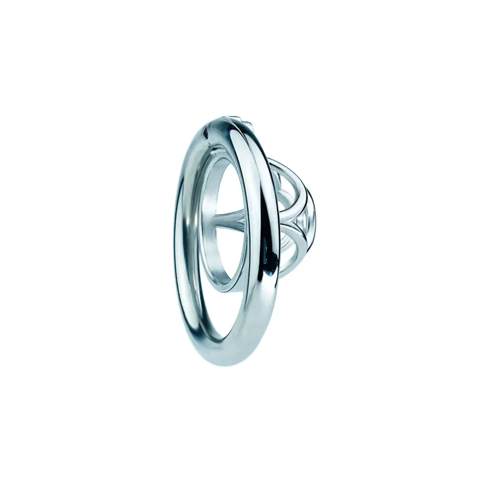 Stainless Steel Negative Chastity Cage with Removable Metal Urethral Tube