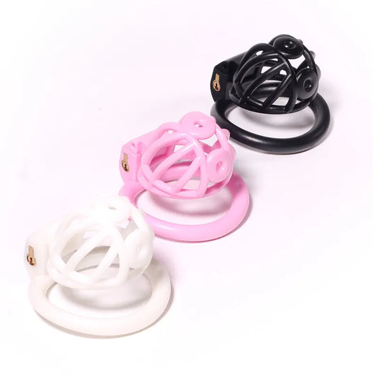3D Printed PA Prince Albert Chastity Cage with 4 Rings
