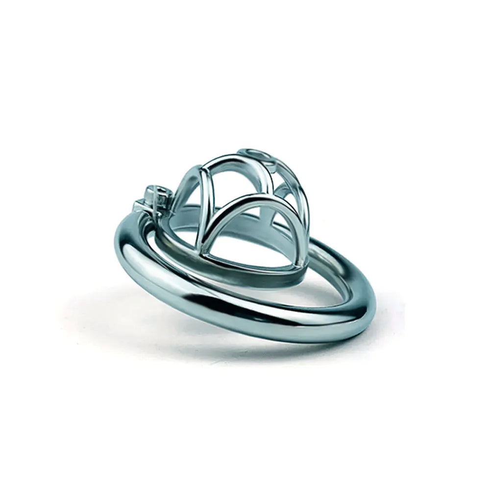 Stainless Steel Negative Chastity Cage with Removable Metal Urethral Tube