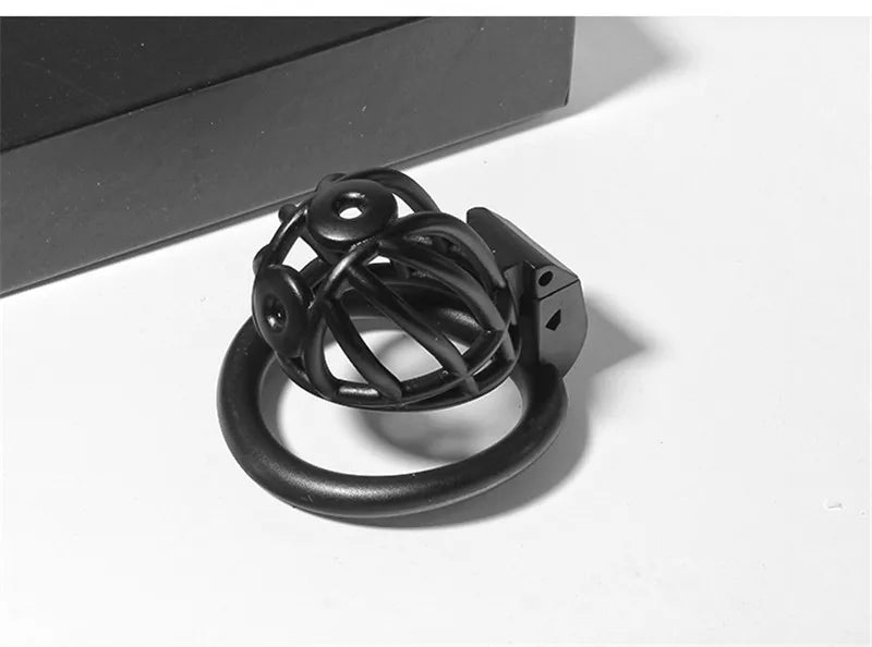 3D Printed PA Prince Albert Chastity Cage with 4 Rings