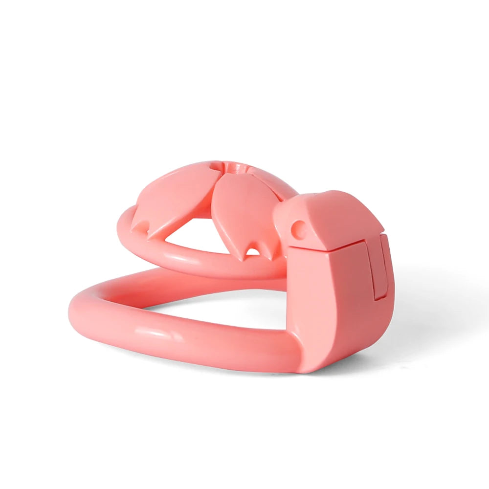 Small Flat Lightweight 3D Printed Sakura Resin Chastity Cage