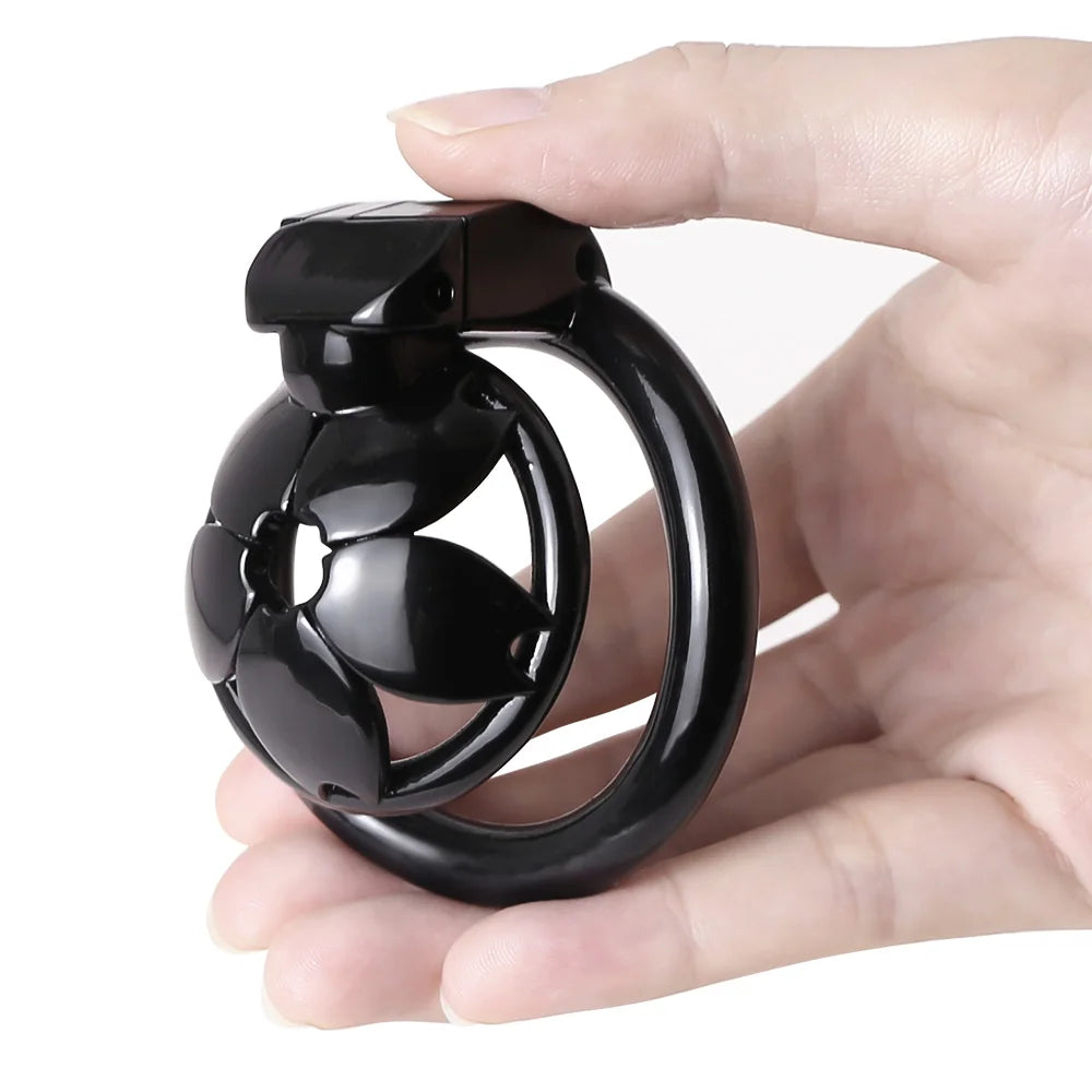 Small Flat Lightweight 3D Printed Sakura Resin Chastity Cage