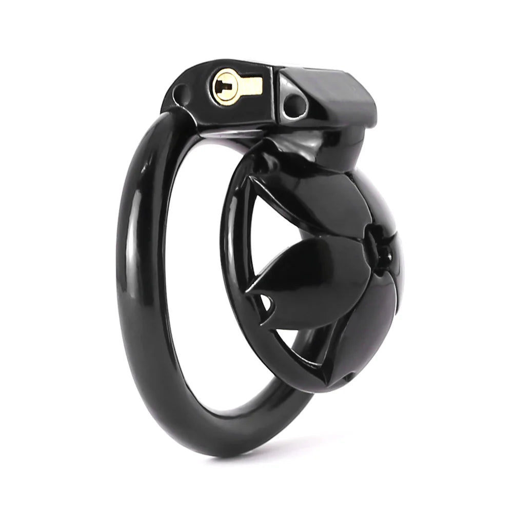 Small Flat Lightweight 3D Printed Sakura Resin Chastity Cage 14