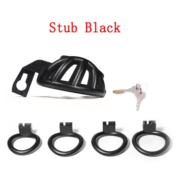 Pink Small Sissy Chastity Cage, Male Chastity Device With 4 Base Ring