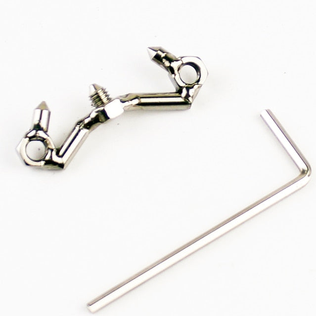 Inverted Chastity Cage with Catheter For Men - Stainless Steel Cock Cage