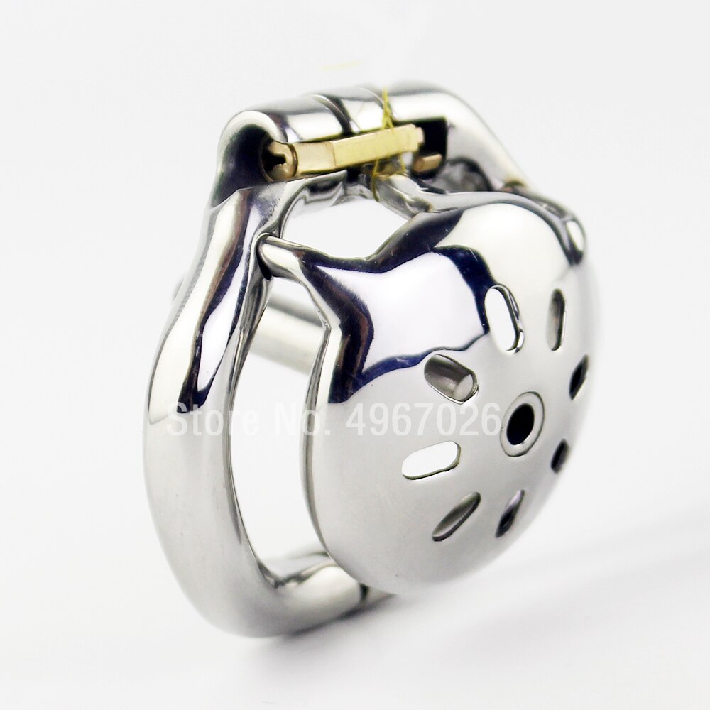 Chastity Cage with Catheter For Men - Stainless Steel Cock Cage